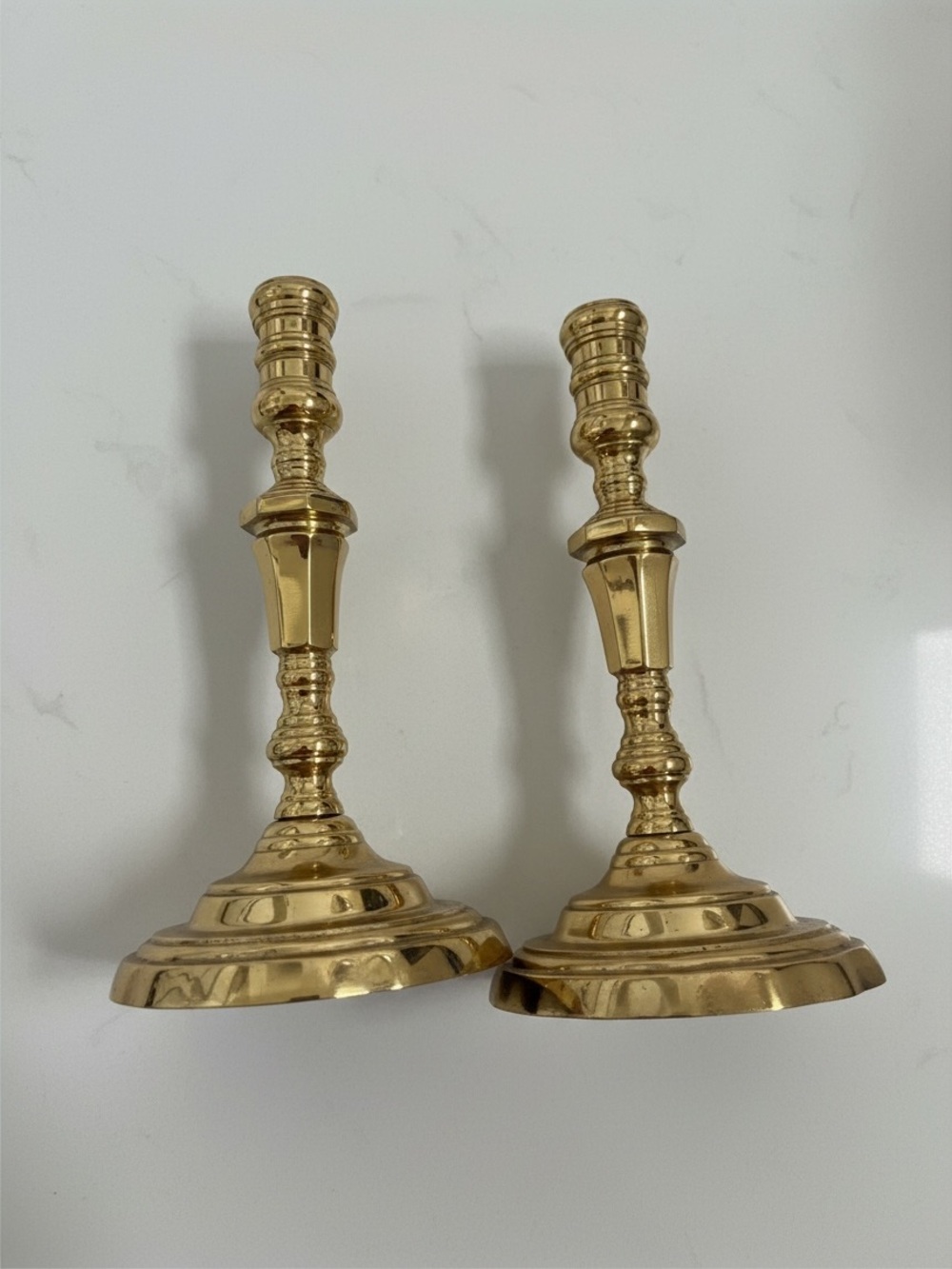 Hampton Brass vintage candle stick set holders